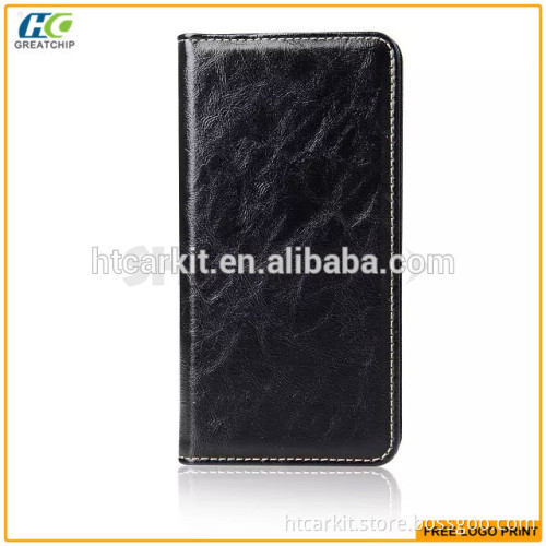 Luxury CRAZY HORSE wallet case for samsung galaxy note 5 phone